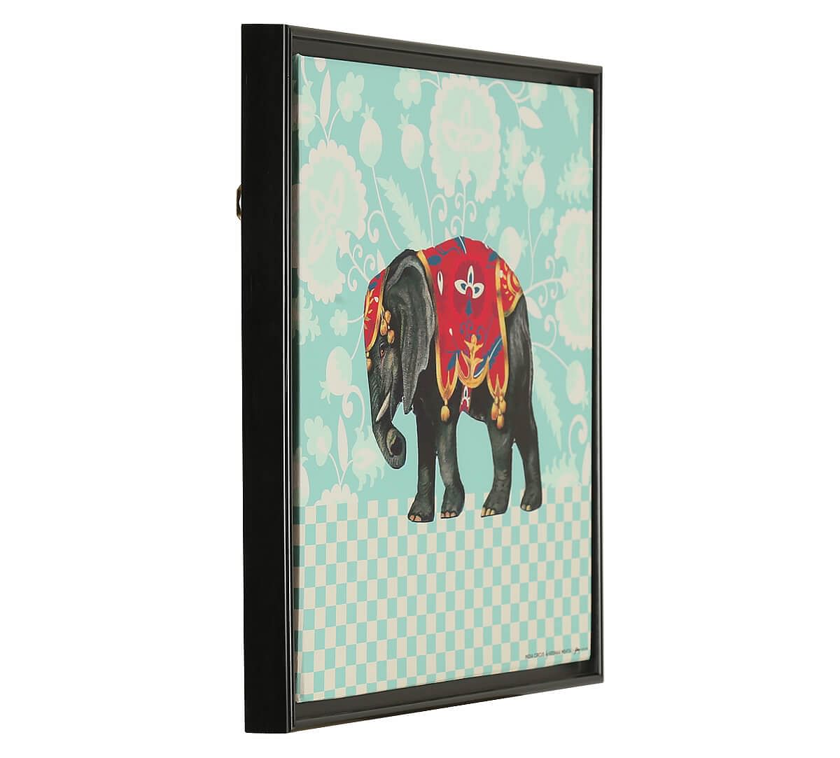 India Circus by Krsnaa Mehta Tusker Prime Floating Framed Canvas Wall Art