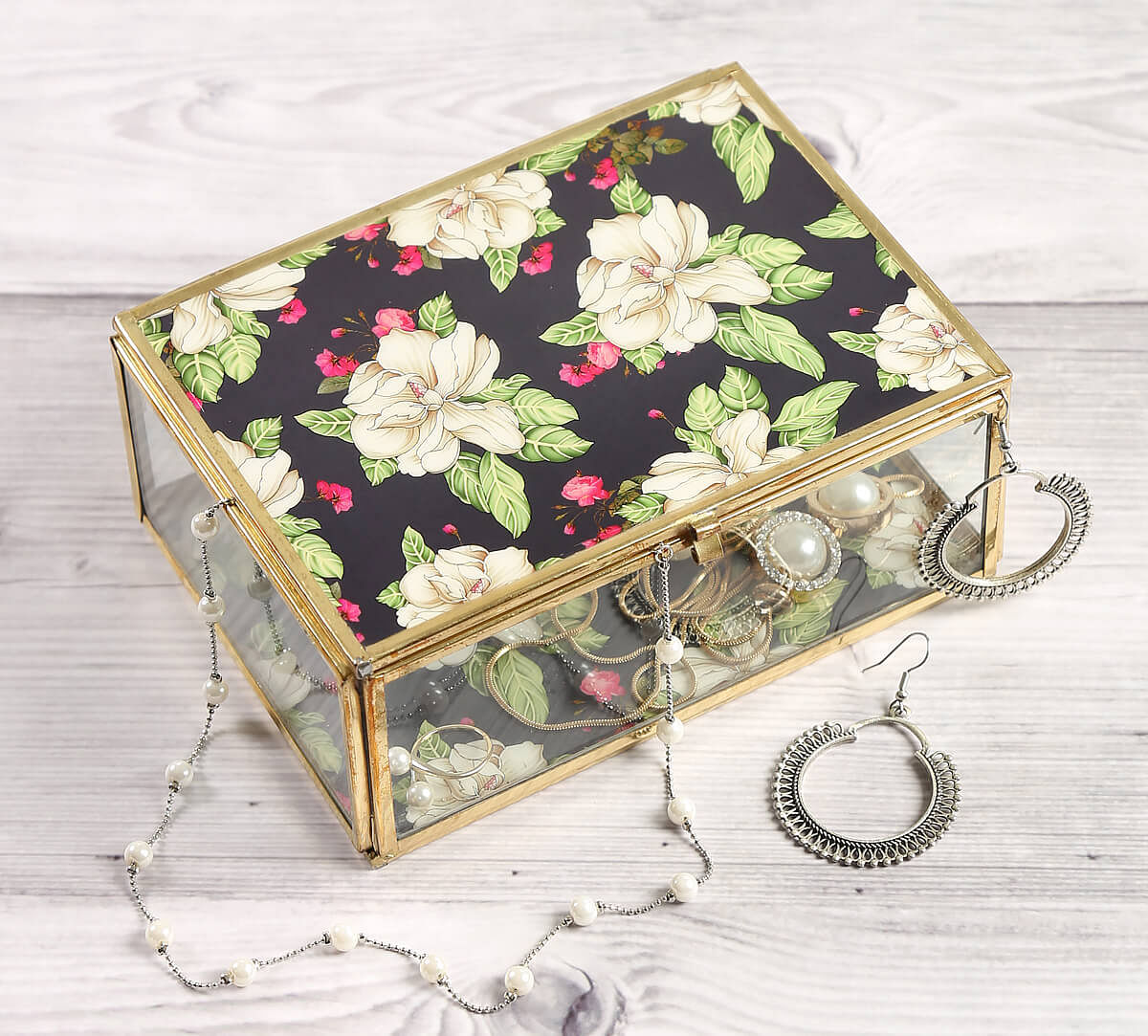 India Circus by Krsnaa Mehta White Rose Allure Storage Box