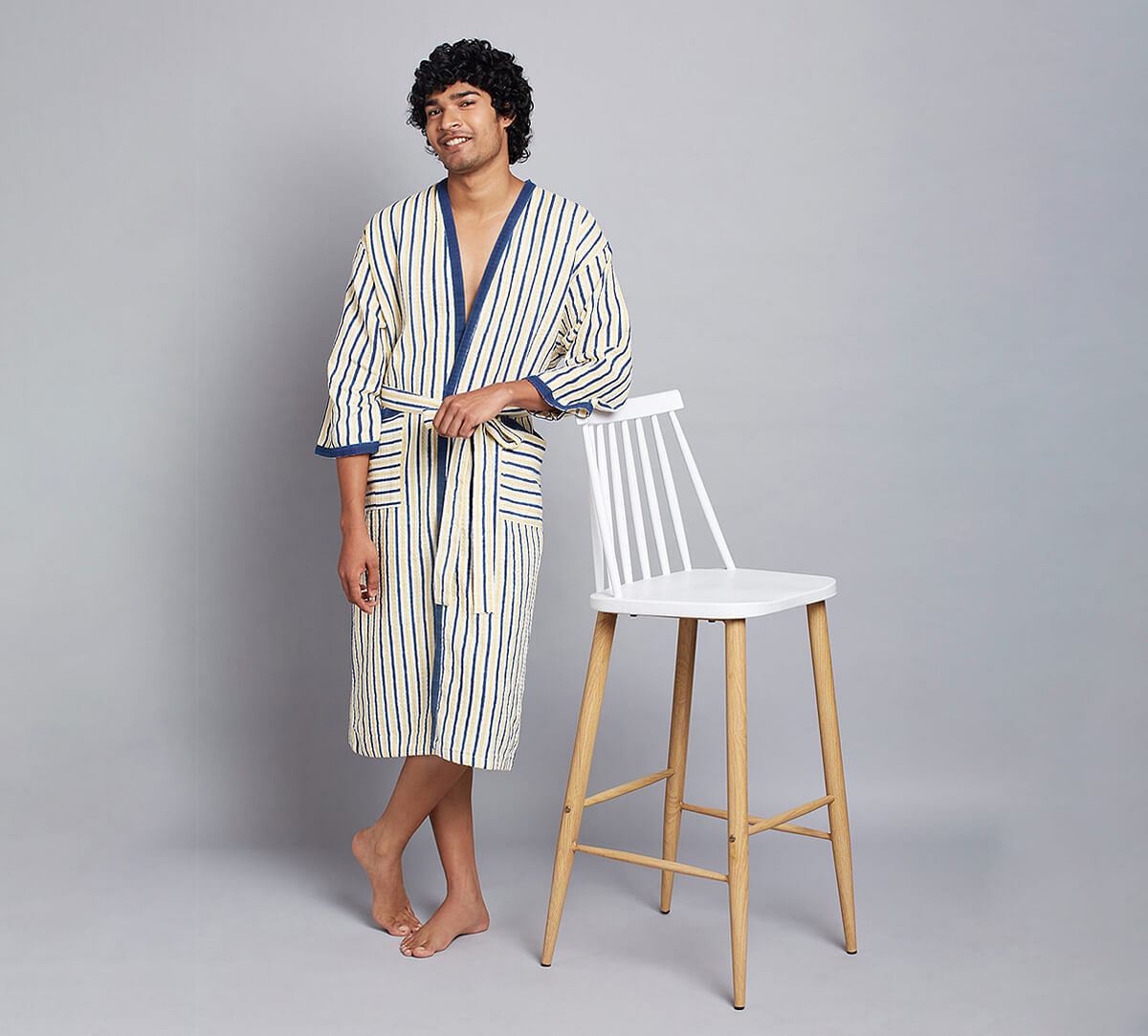 India Circus by Krsnaa Mehta Zenith Stripes Bathrobe