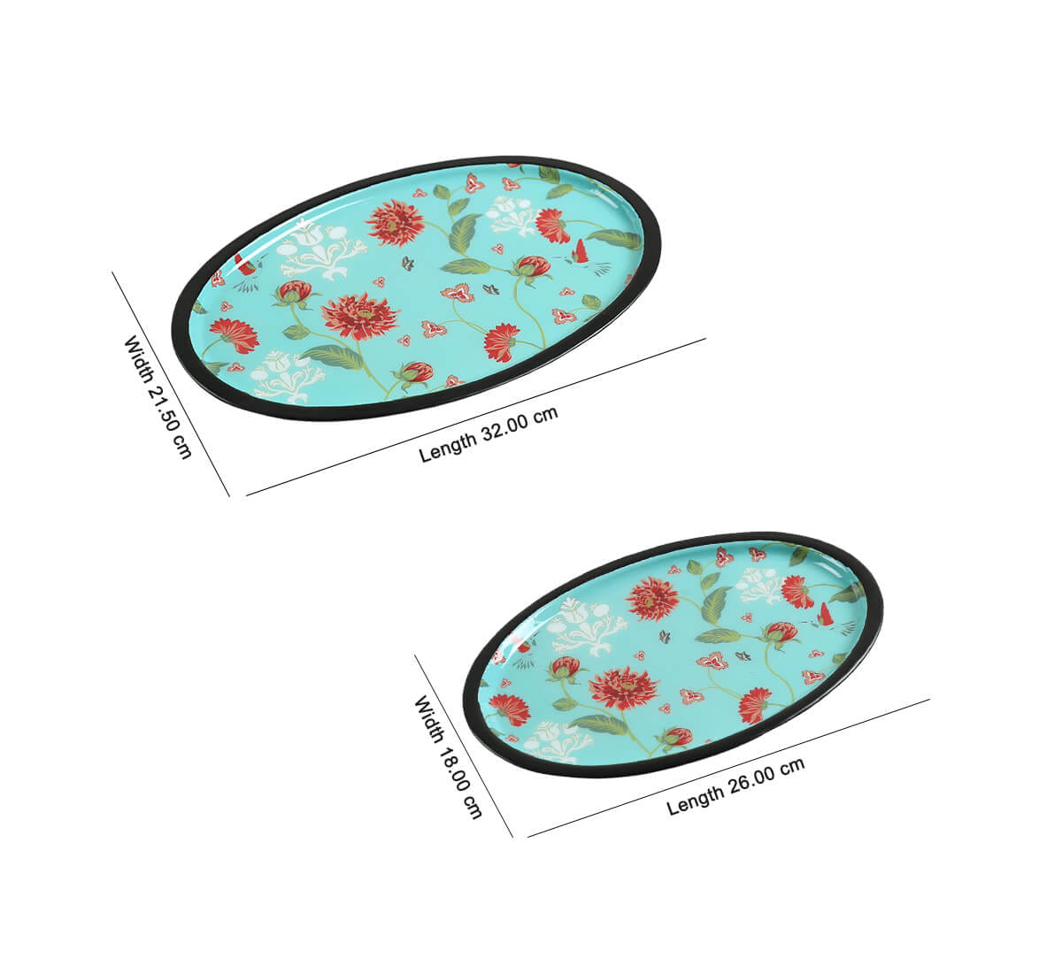 Zinnian Jazz Oval Tray