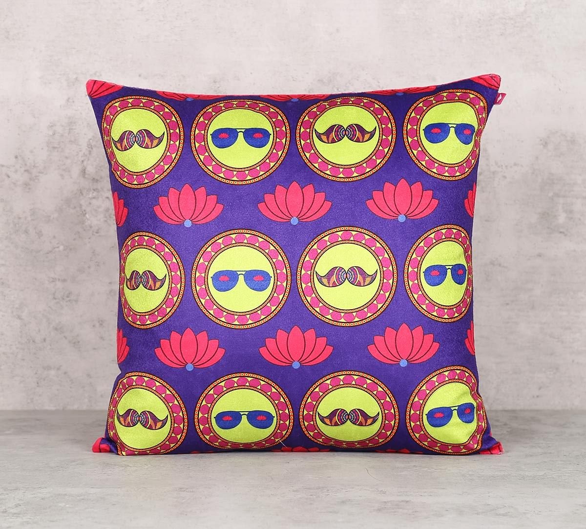 India Circus C'est La Vie Blend Velvet 16 x 16 Cushion Cover