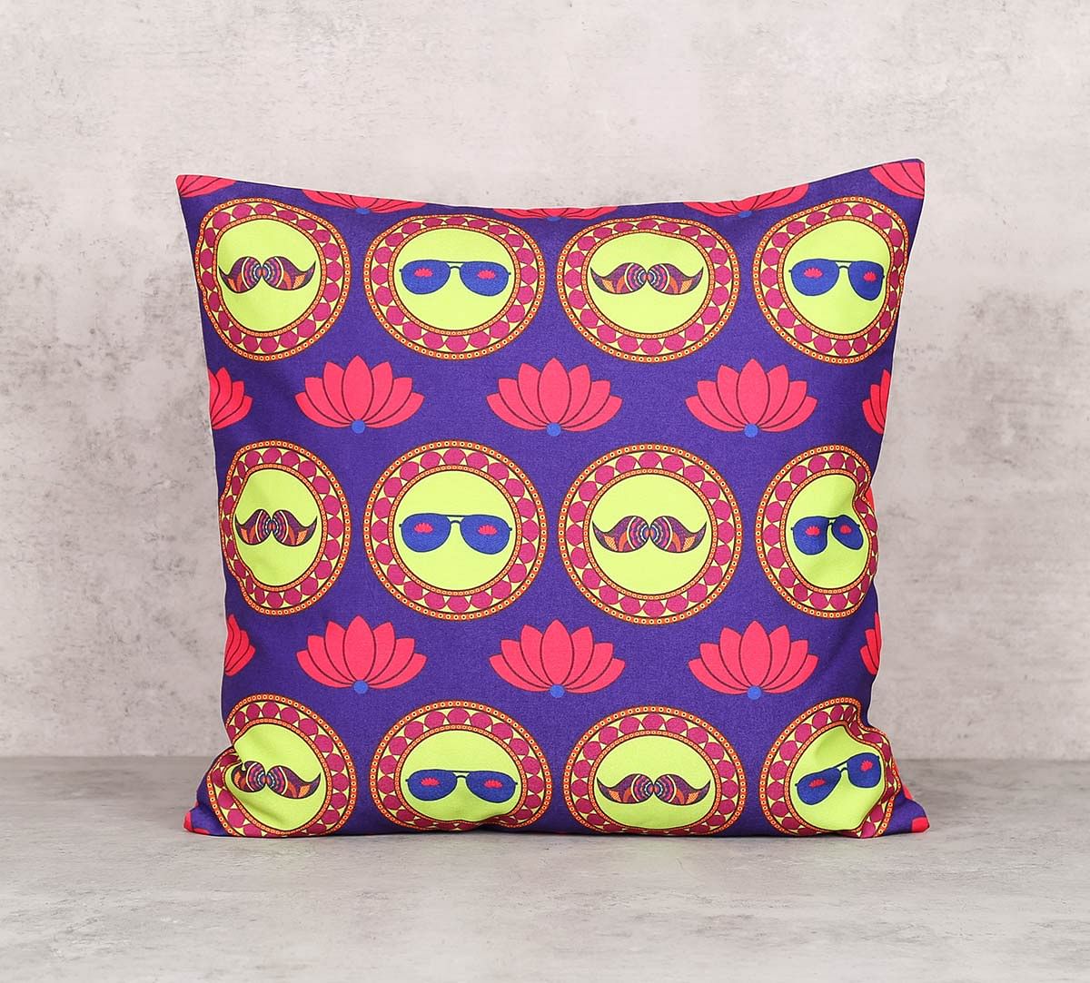 India Circus C'est La Vie Canvas Blend 16 x 16 Cushion Cover 