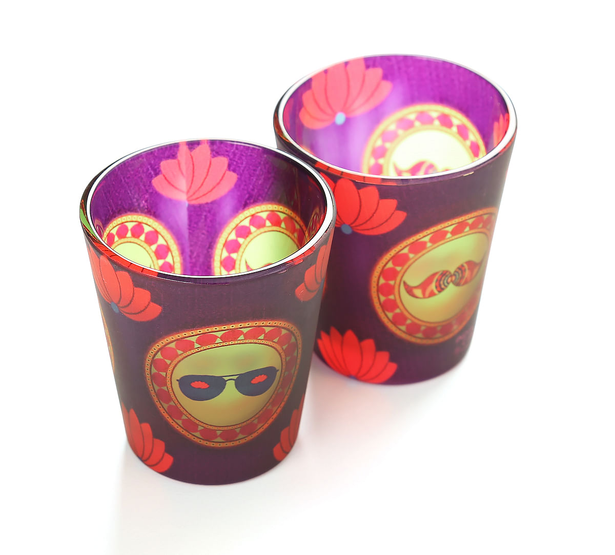 India Circus C'est La Vie Frosted Shot Glasses (Set of 2)