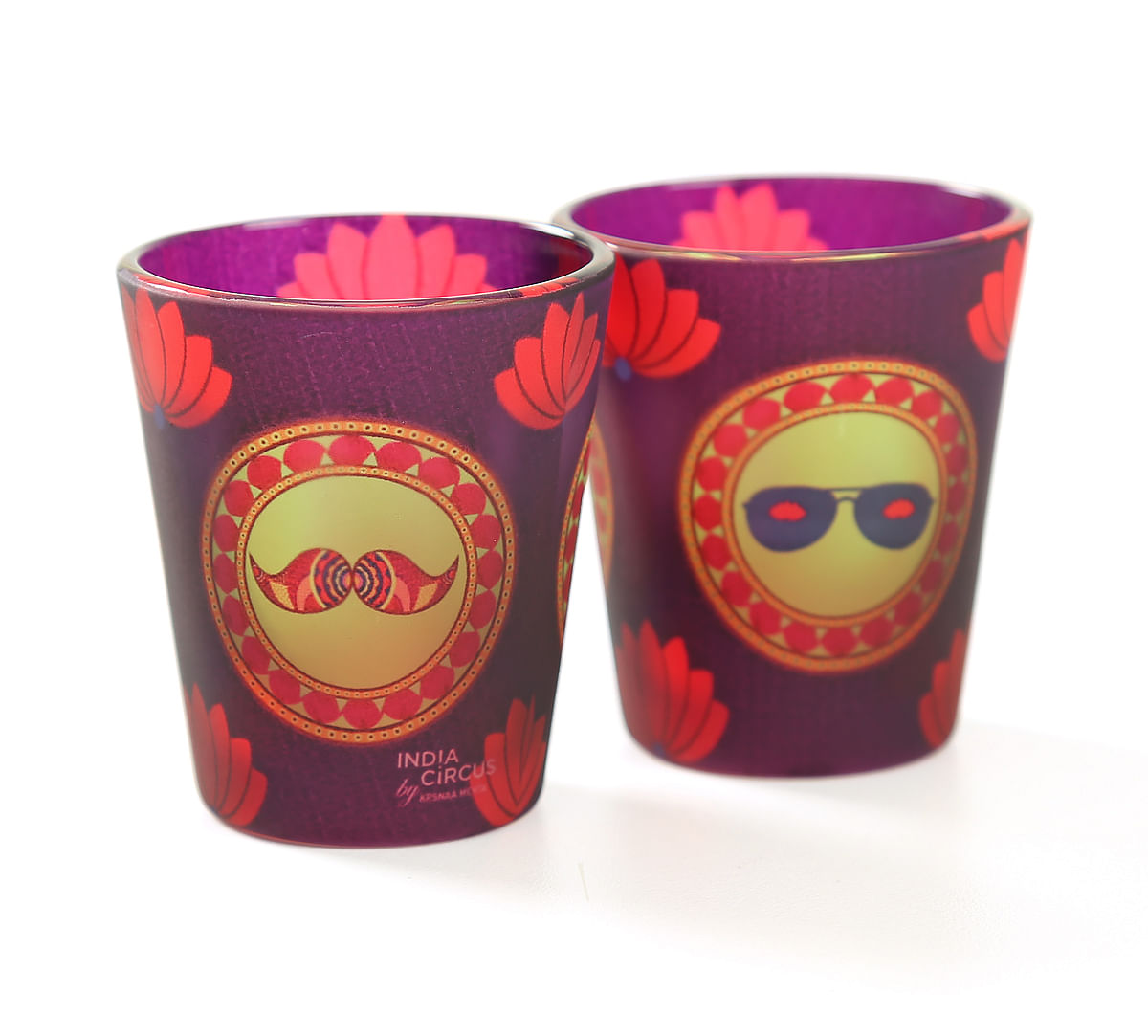 India Circus C'est La Vie Frosted Shot Glasses (Set of 2)