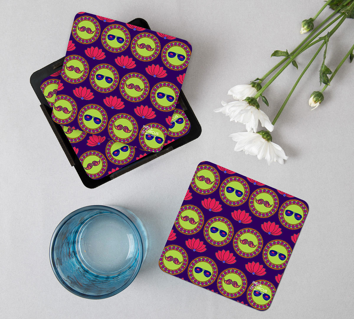 India Circus C'est La Vie PVC Table Coaster (Set of 6)