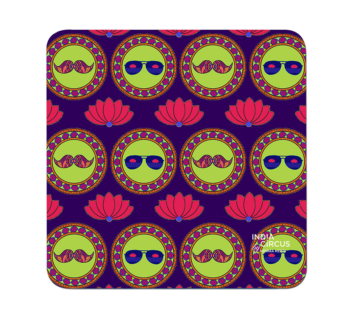 India Circus C'est La Vie PVC Table Coaster (Set of 6)
