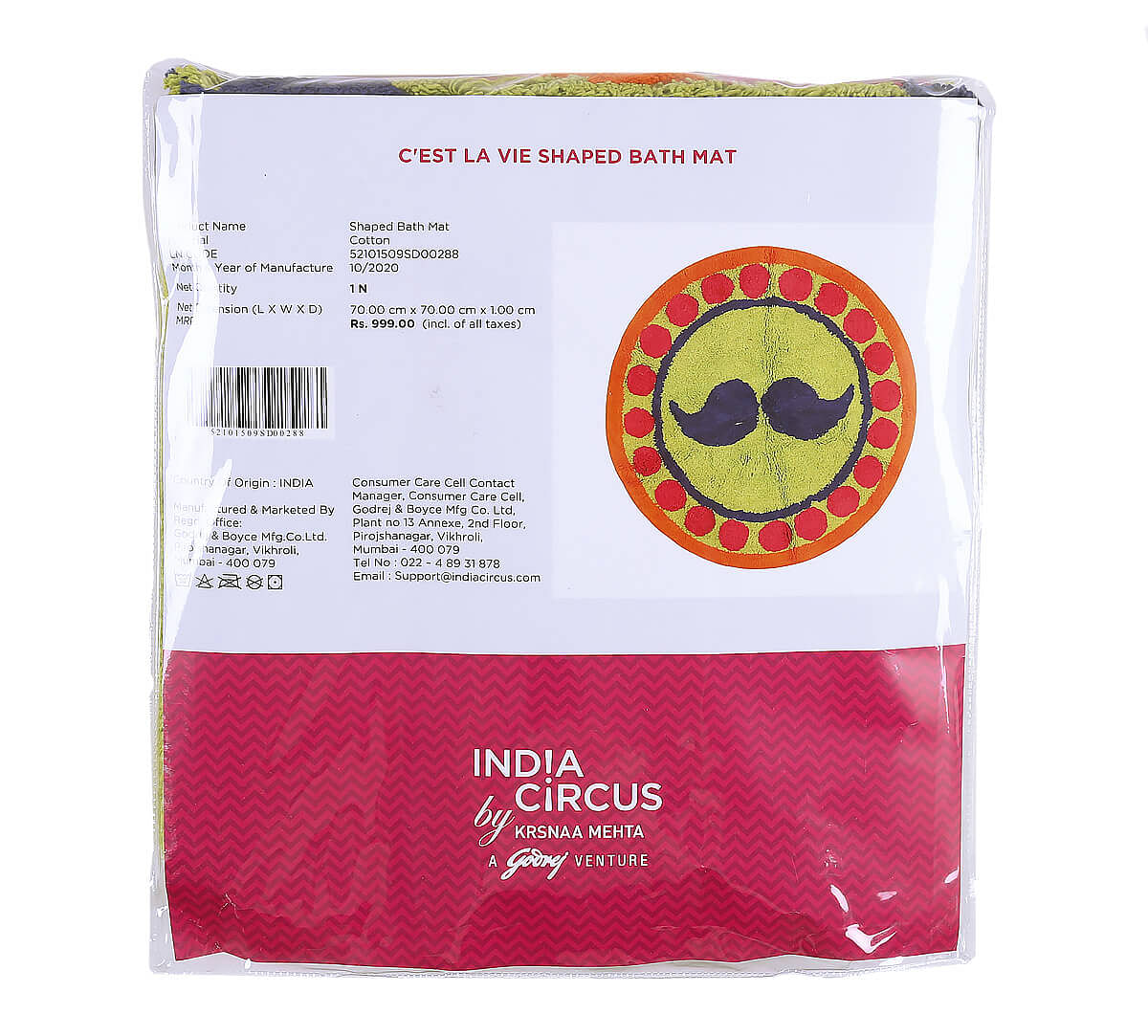 India Circus C'est La Vie Shape Bath Mat