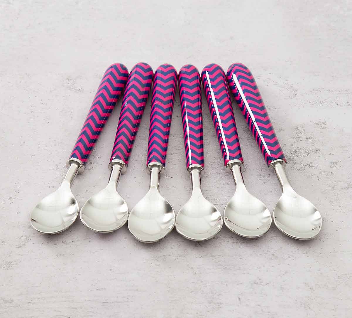 India Circus Chevron Melavo Dessert Spoon Set of 6