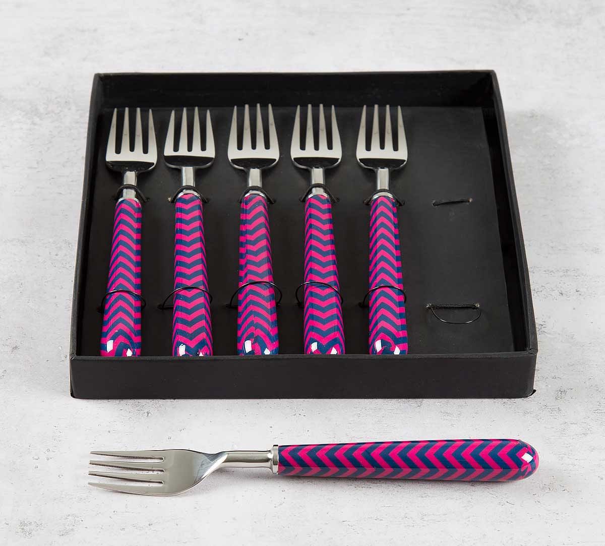 India Circus Chevron Melavo Fruit Fork Set of 6