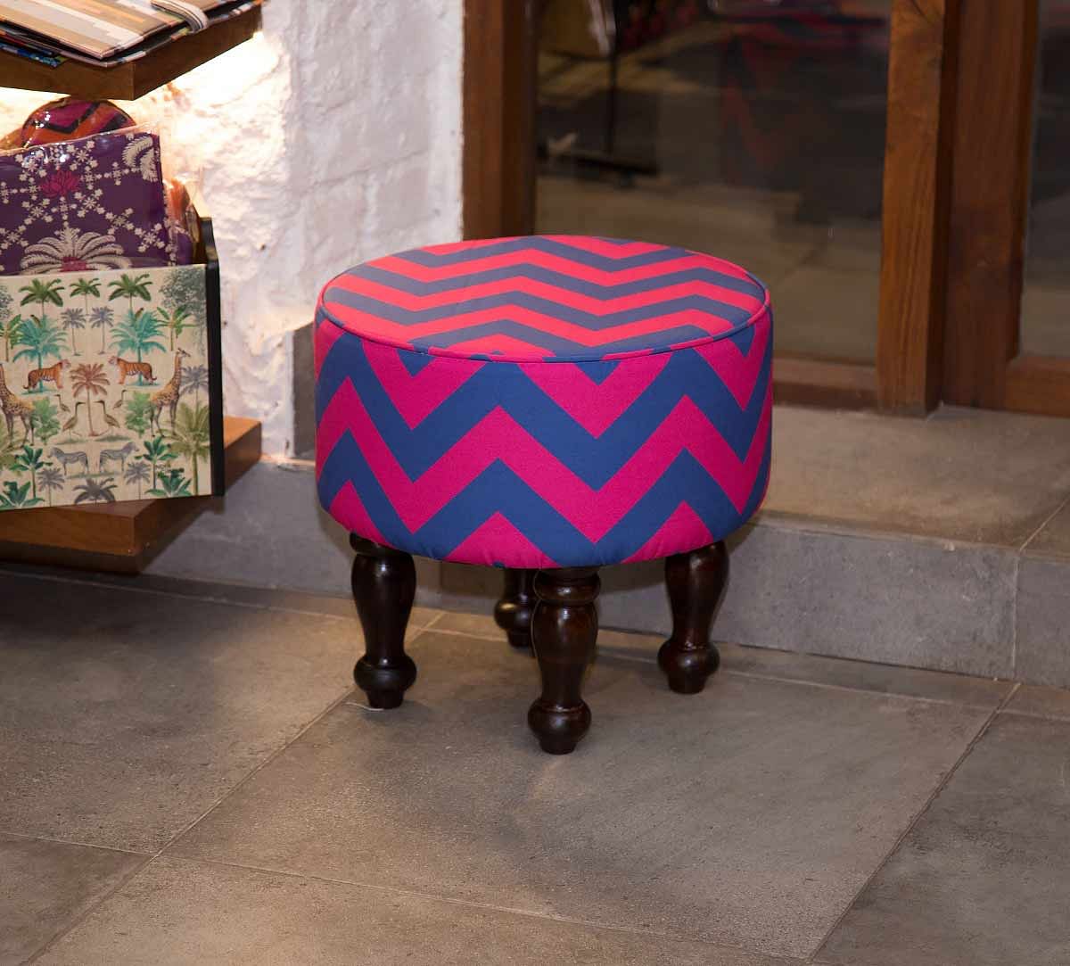 India Circus Chevron Melavo Ottoman