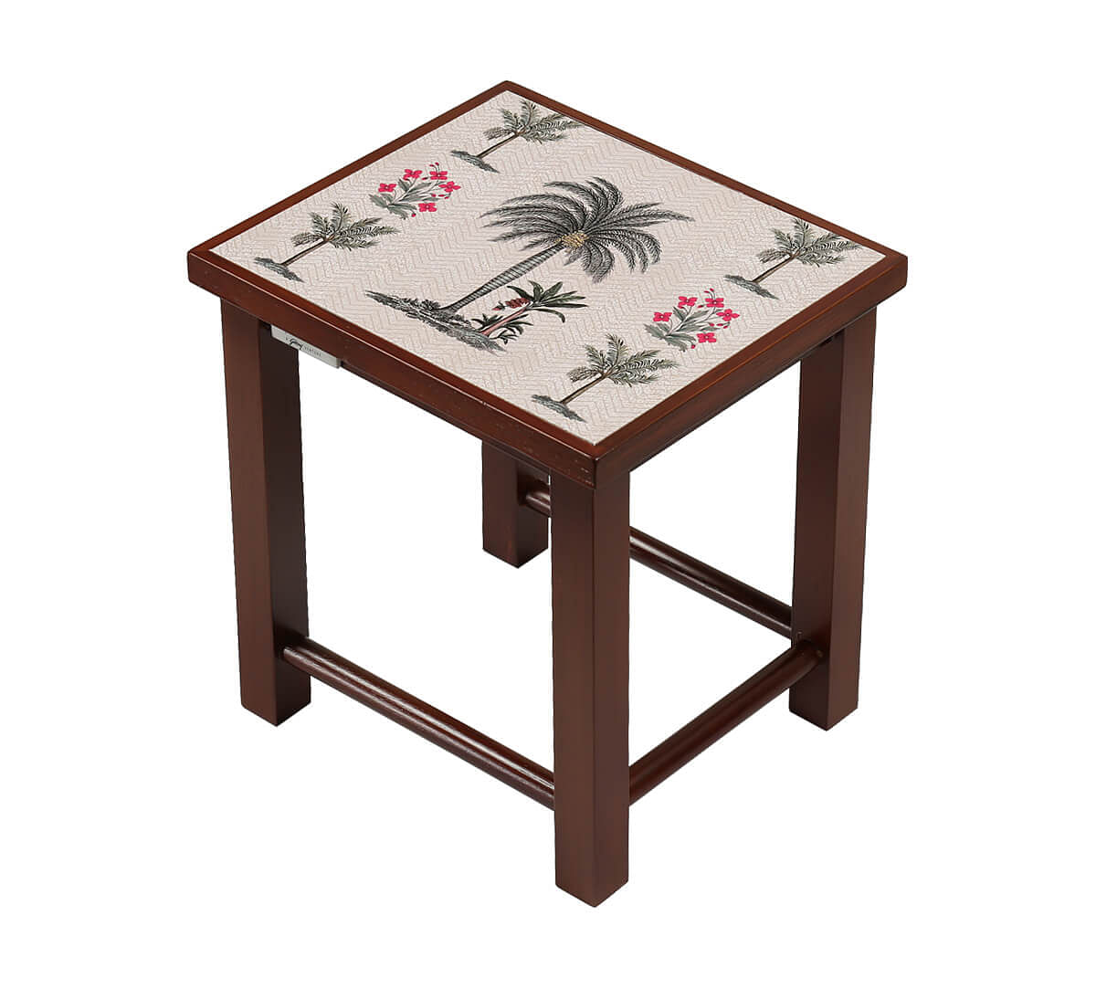 India Circus Chevron Palms Nested Table