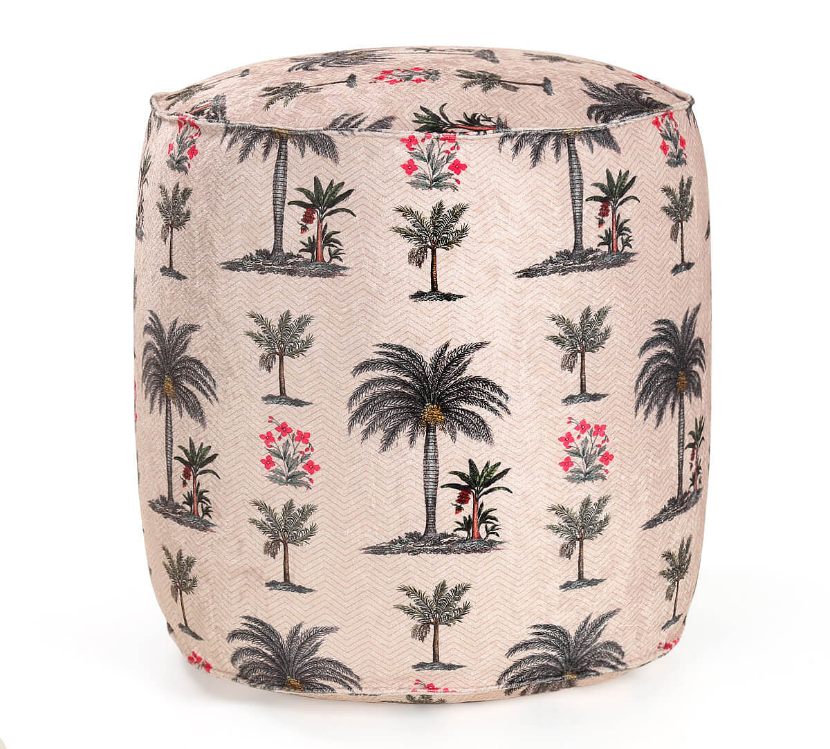 India Circus Chevron Palms Pouffe