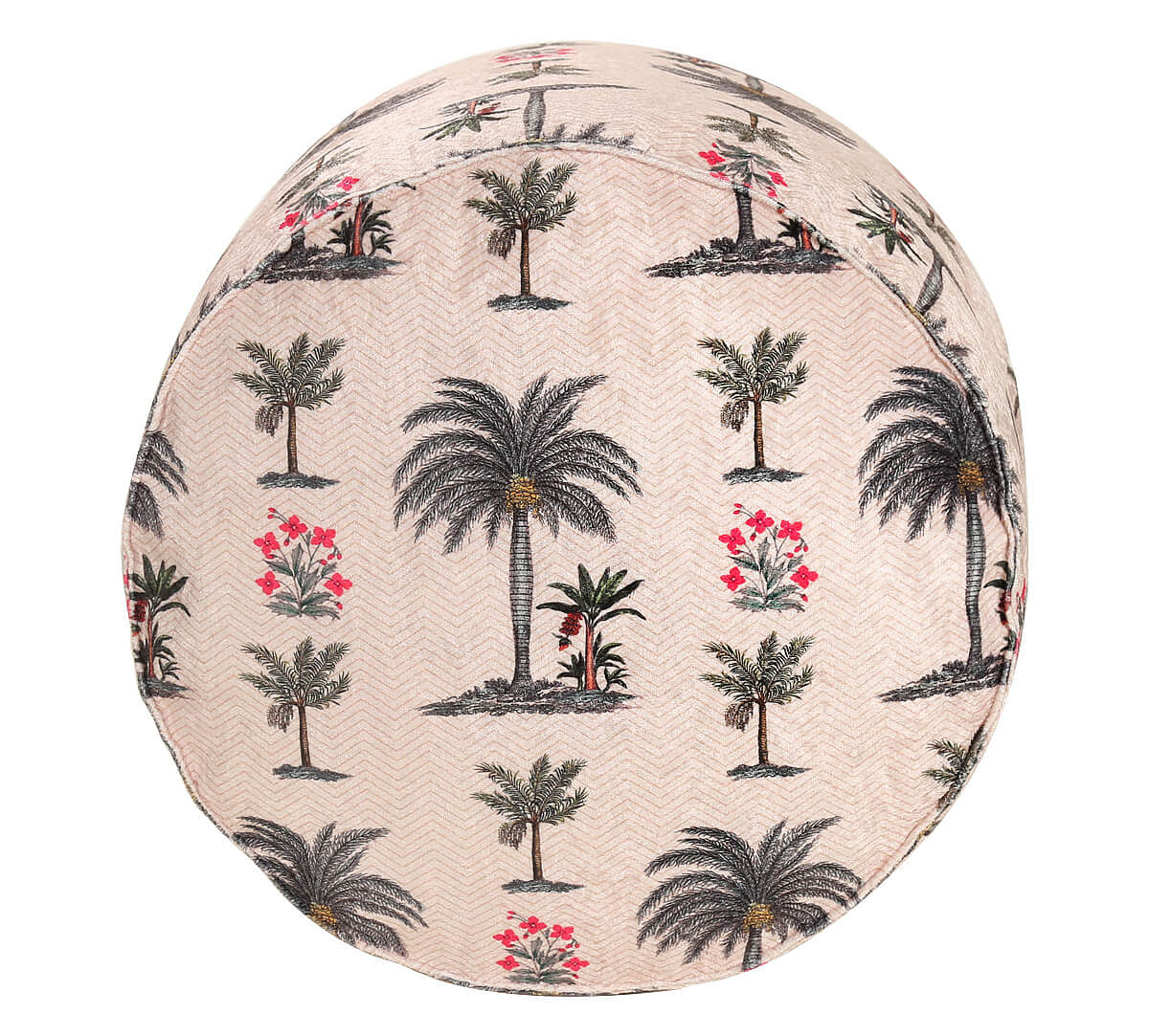 India Circus Chevron Palms Pouffe