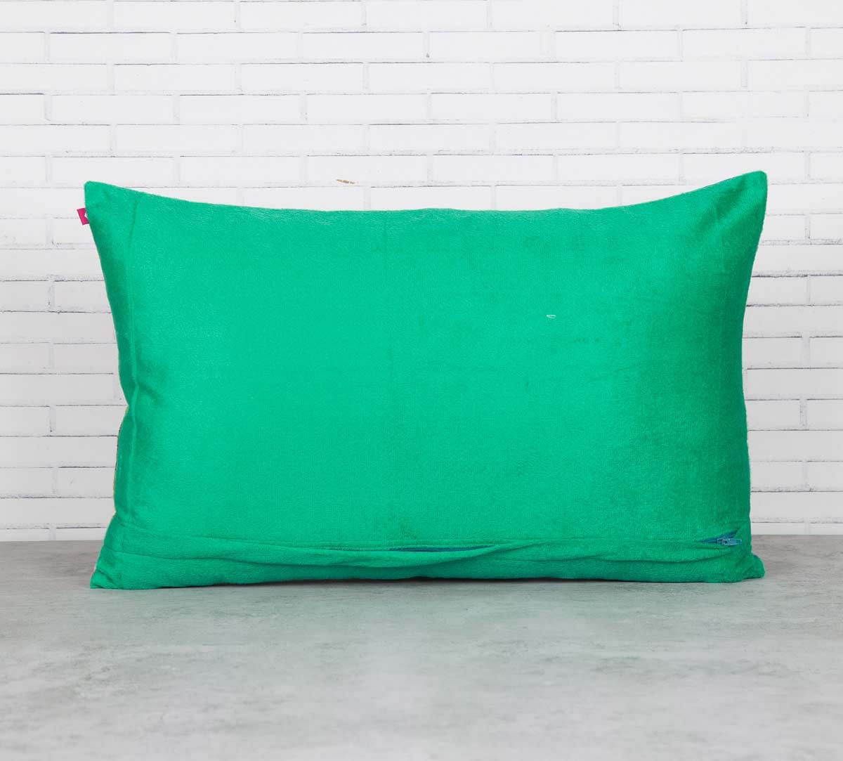 India Circus Chirping Birds Realm Blended Velvet Cushion Cover