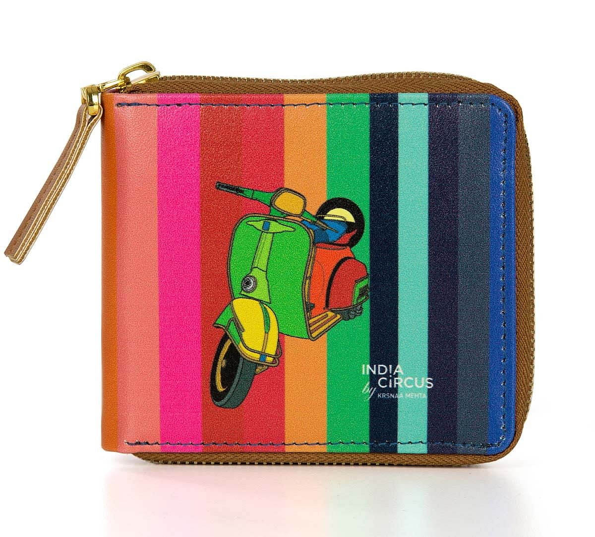 India Circus Colour Pop Scooter Zipper Wallet