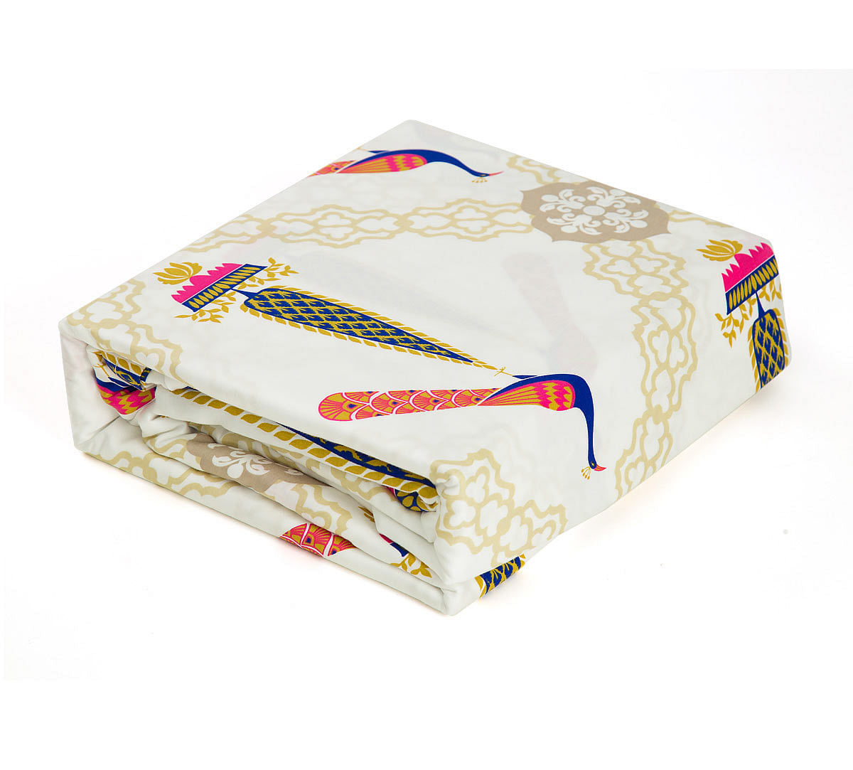 India Circus Conifer Peacock Bed Sheet Set