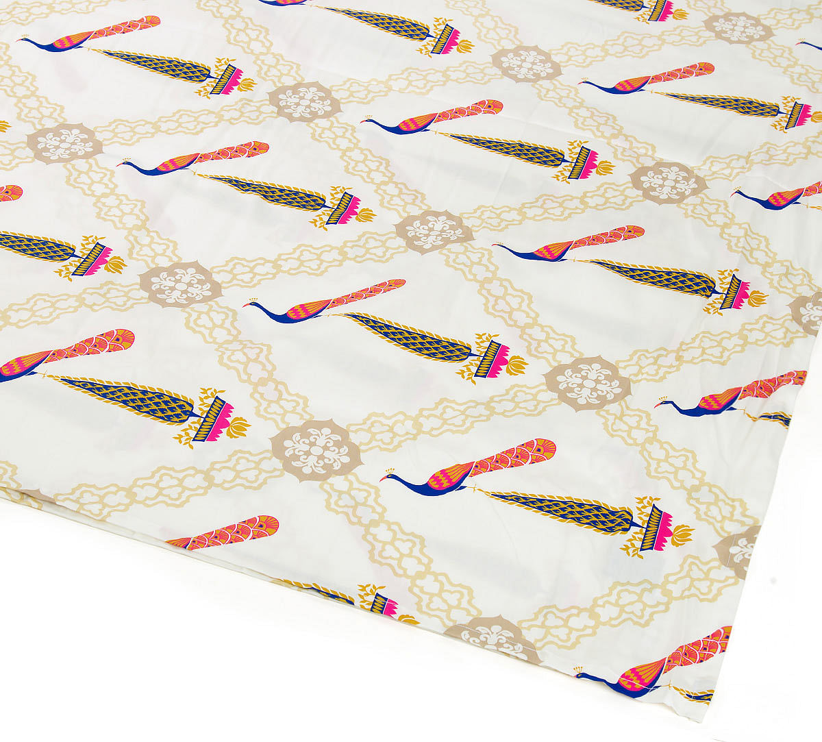 India Circus Conifer Peacock Bed Sheet Set