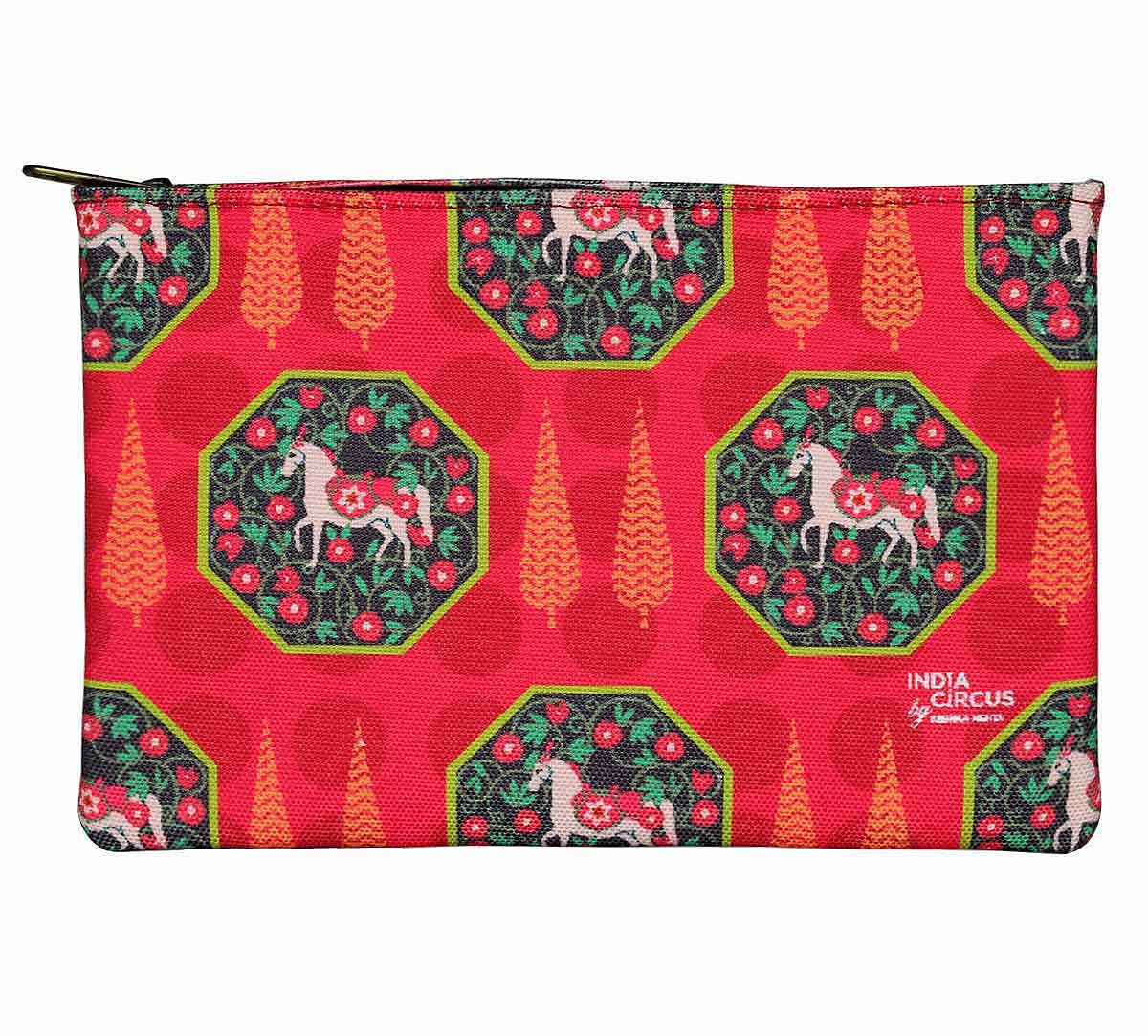 India Circus Conifer Stallion Reiteration Makeup Pouch