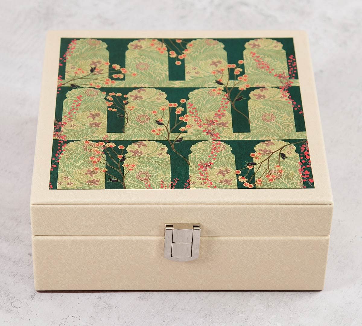 India Circus Cypress Vines Leather Jewellery Box