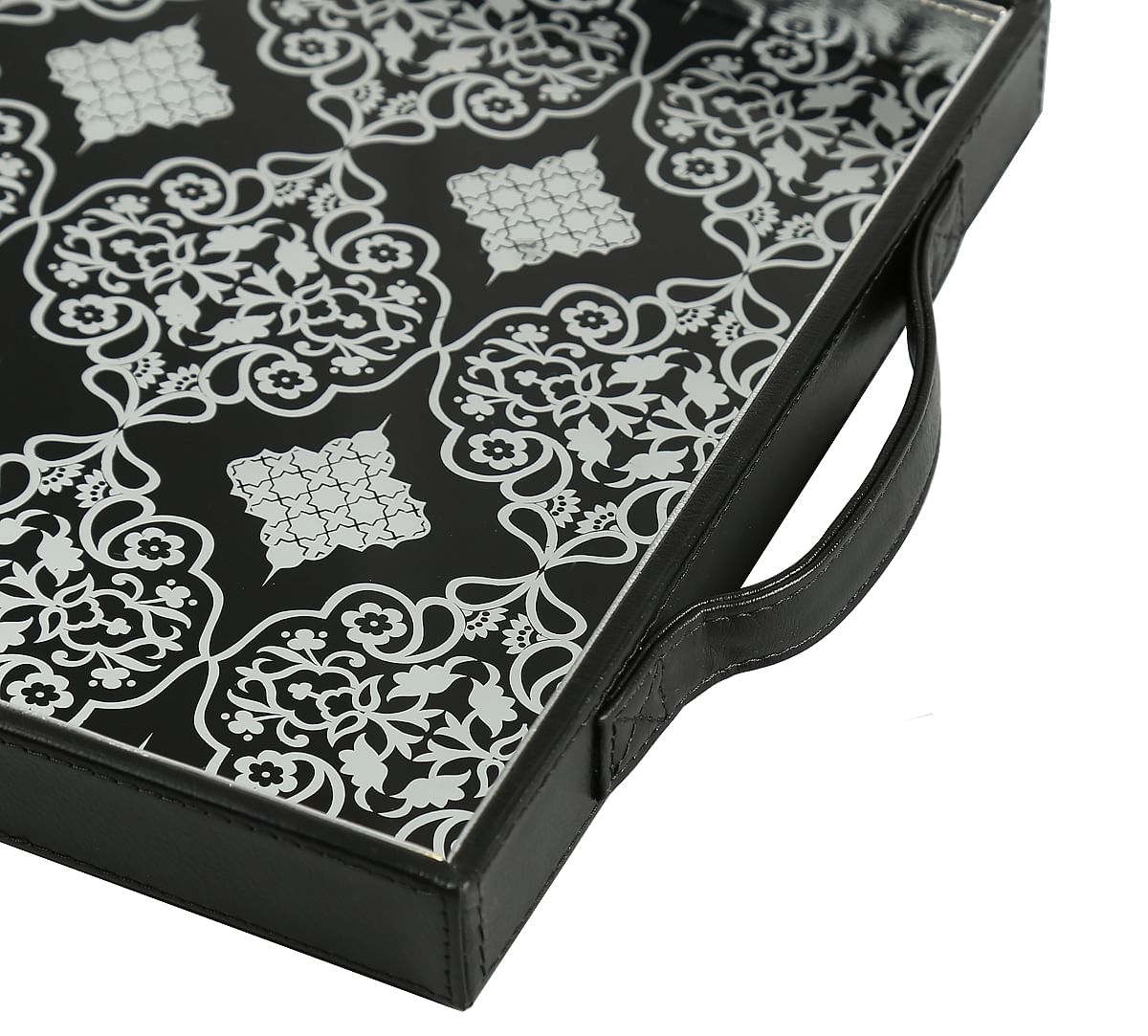 India Circus Damask Inception Leather Tray