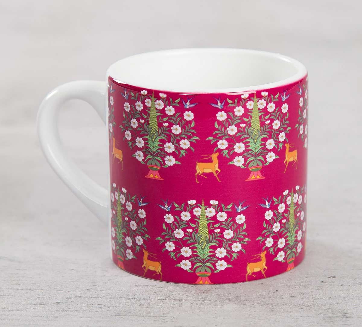 India Circus Deer and Conifer Garden Coffee Mug Small