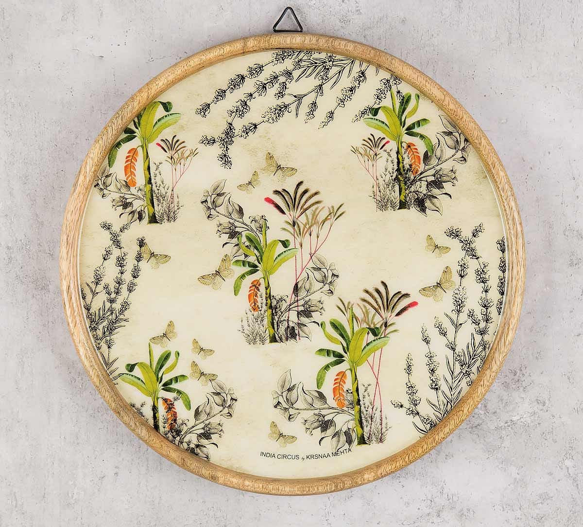 India Circus Desert Plants Wooden Wall Plate