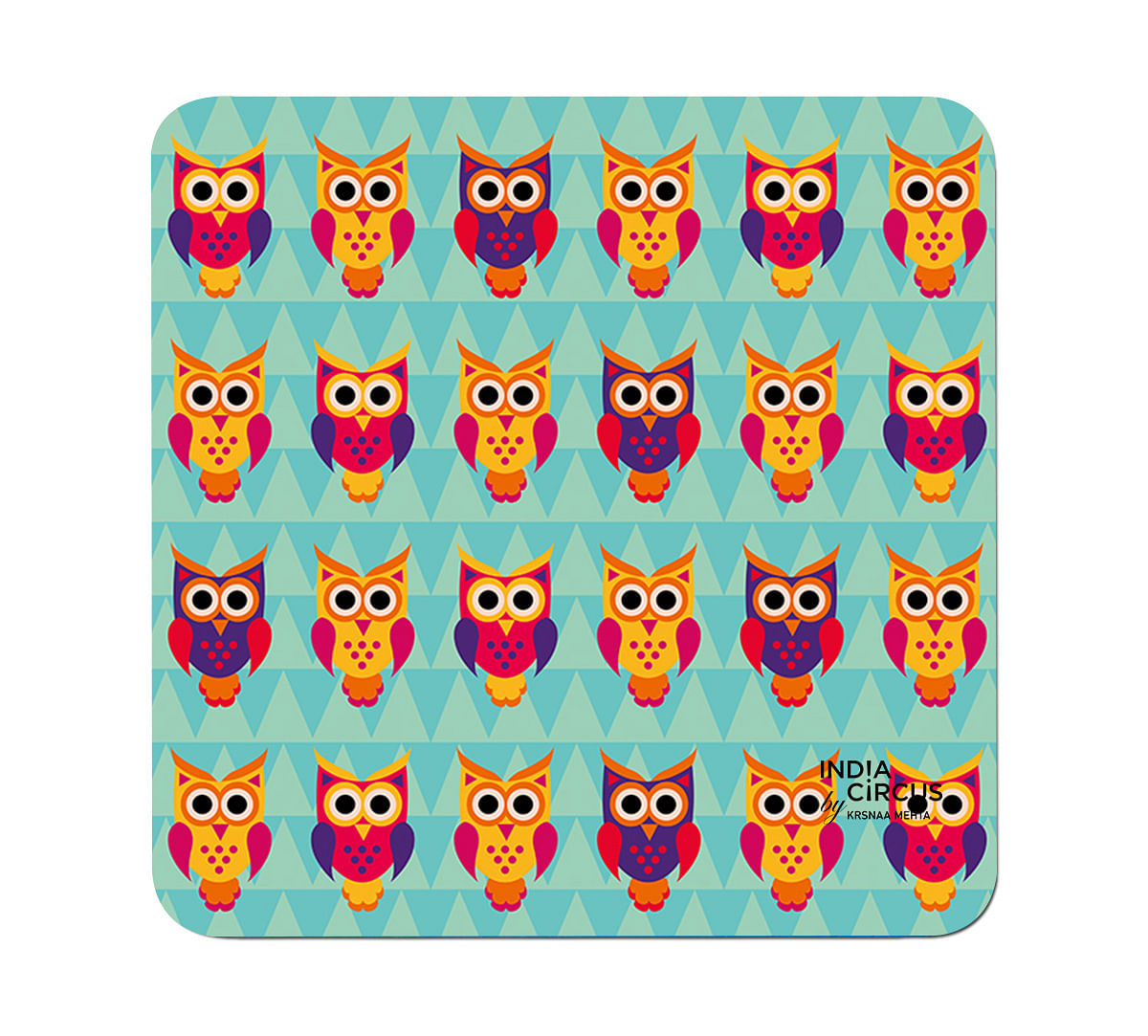 India Circus Disco Hedwig MDF Table Coaster (Set of 6)