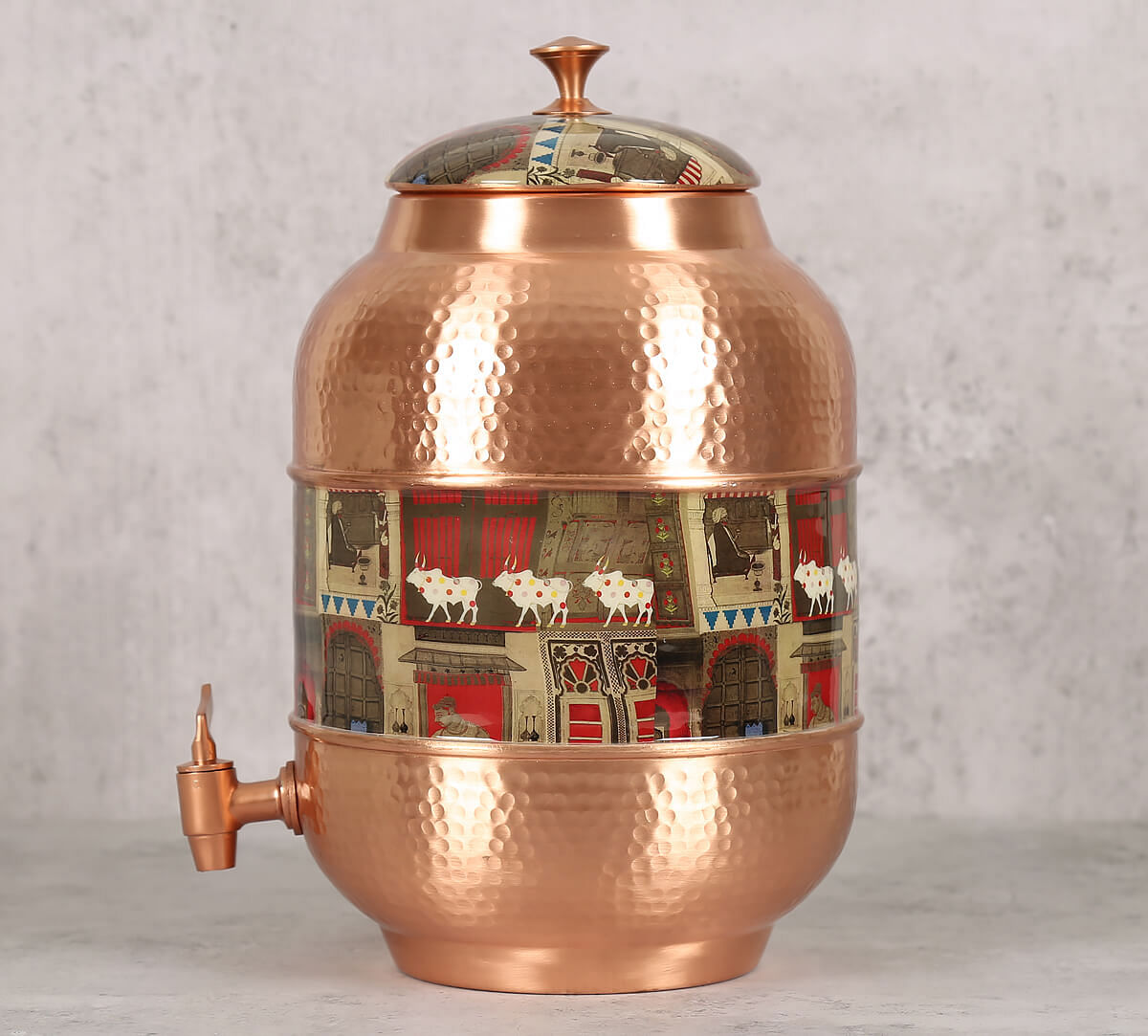 India Circus Doors Of Mystical Wonder Copper Water Dispenser