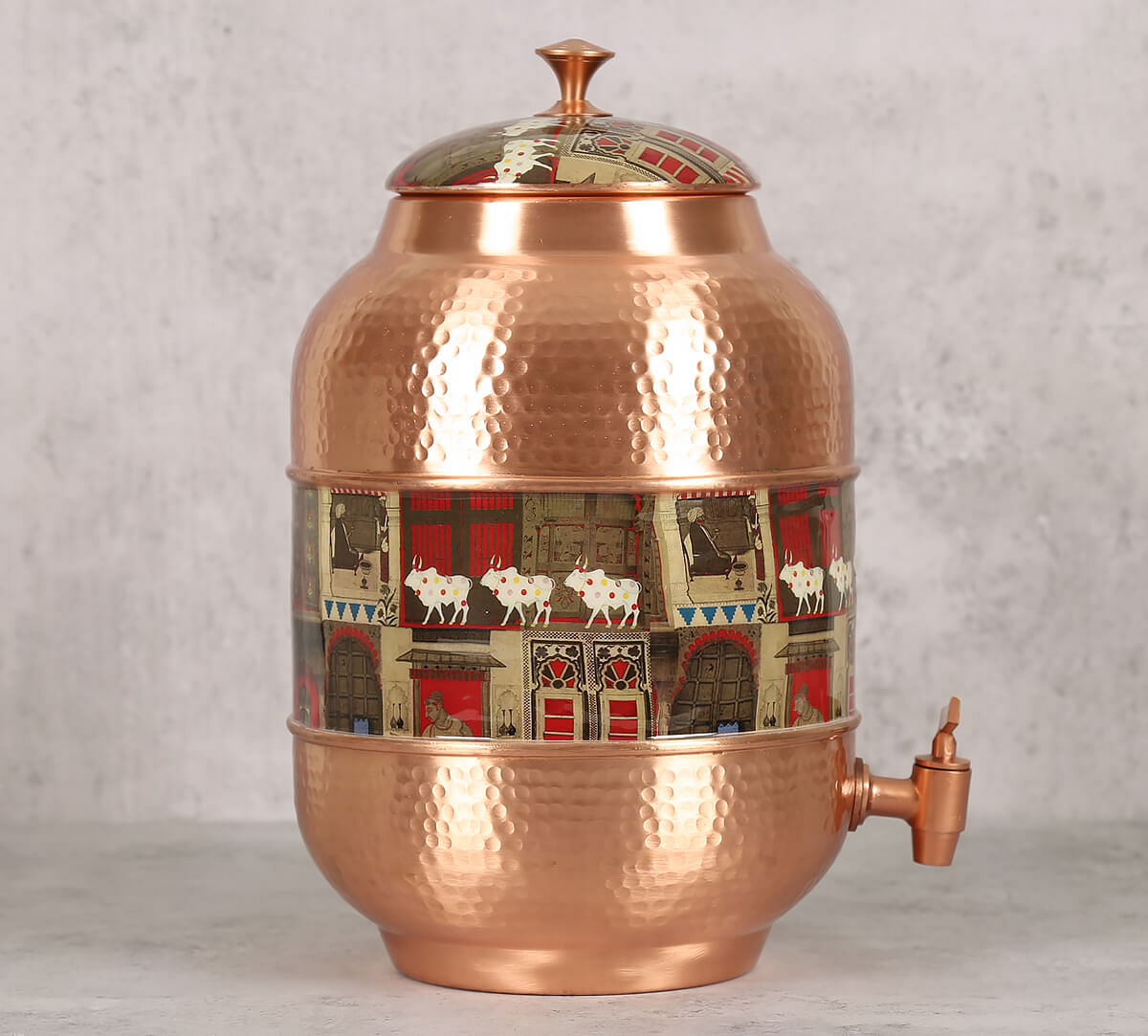 India Circus Doors Of Mystical Wonder Copper Water Dispenser