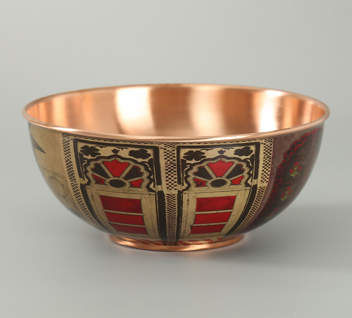 India Circus Doors Of Mystical Wonder Copper Bowl