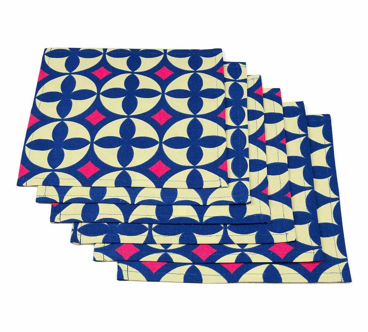 India Circus Elixir of Geometry Cocktail Napkins Set of 6