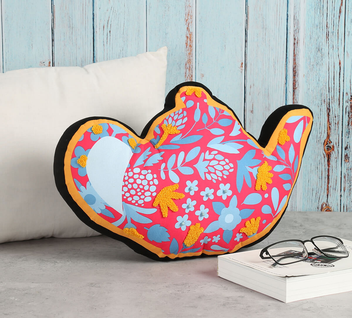 India Circus Fall Foliage Shaped Cushion