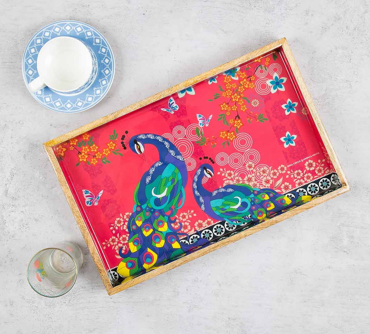 India Circus Feather Train Serving Tray