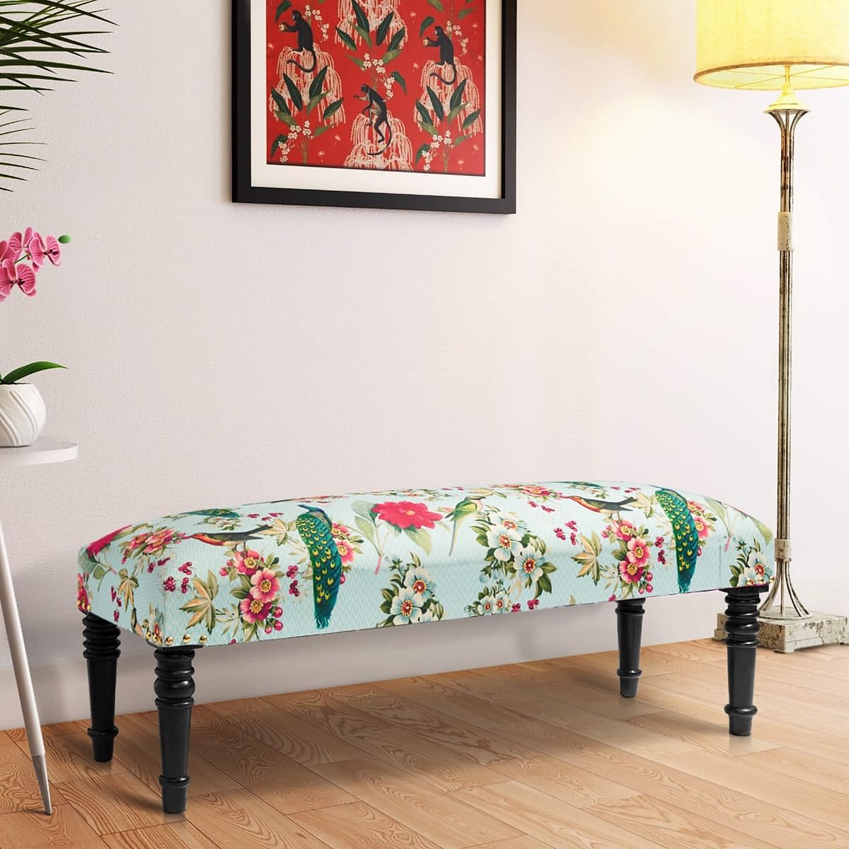 India Circus Feathered Garden Wooden Bench