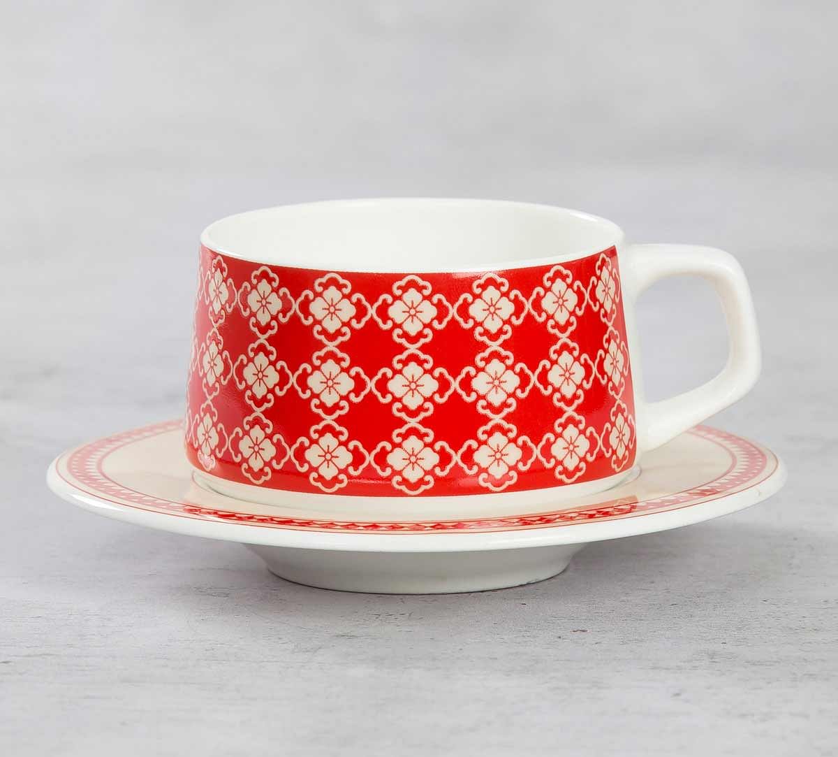 India Circus Fenced Sepals Mystery Cup and Saucer