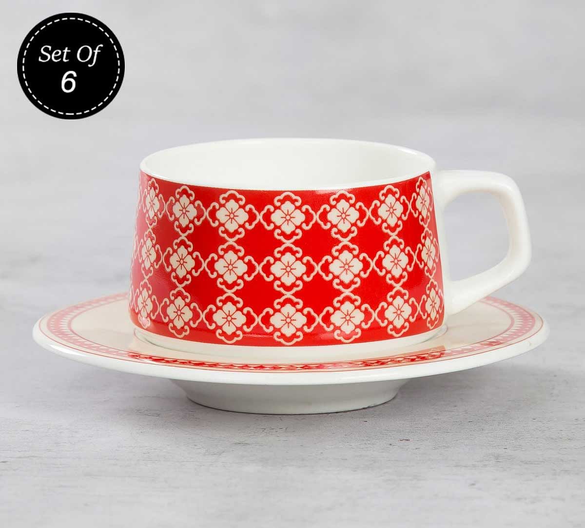 India Circus Fenced Sepals Mystery Cup and Saucer