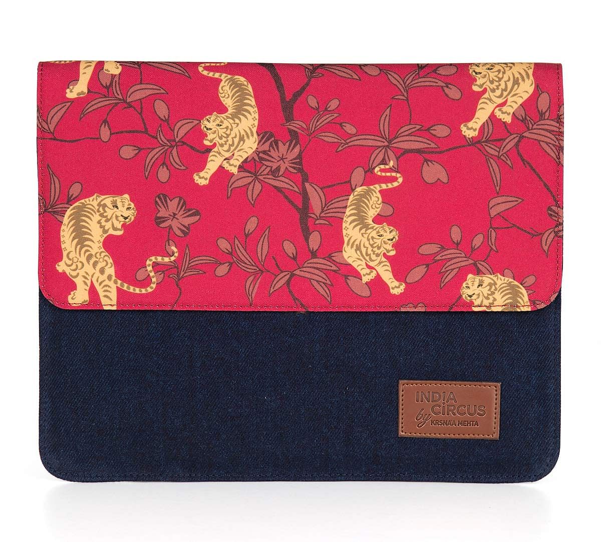 India Circus Ferocious Feline Denim iPad Sleeve