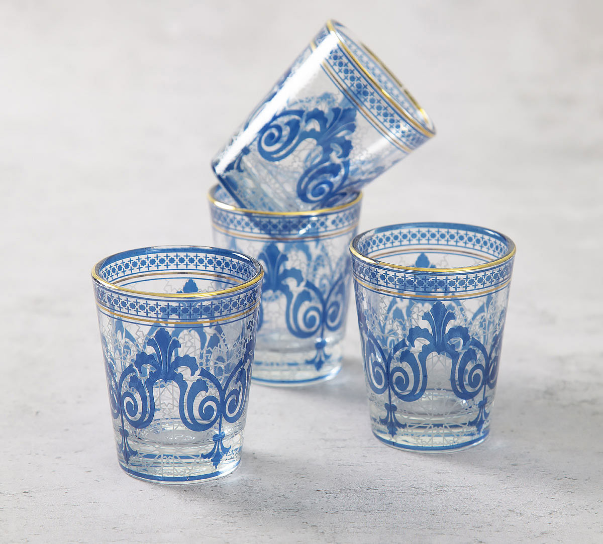 India Circus Flight of Birds Shot Glass (Set of 4)