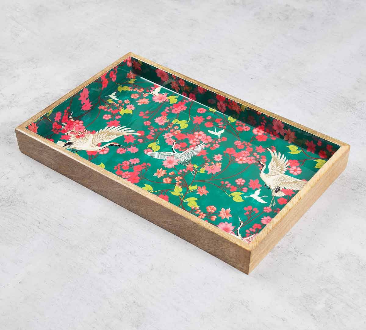 India Circus Flight of Cranes Serving Tray