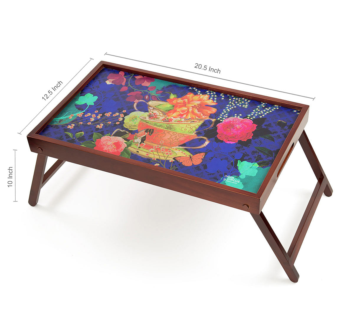 India Circus Floral Cup Illusion Breakfast Tray