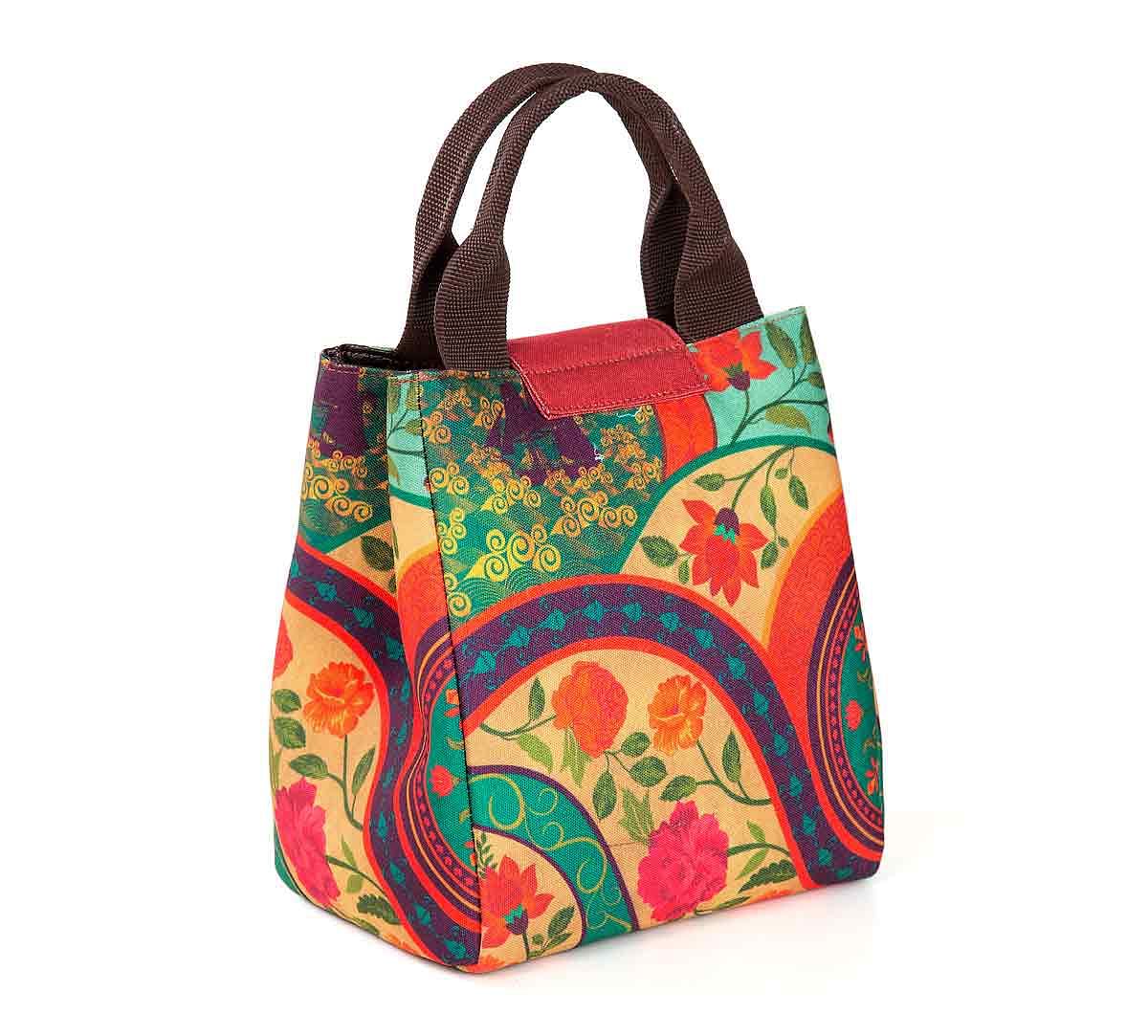 India Circus Floral Embroidery Lunch Bag