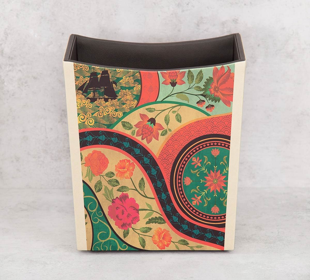 India Circus Floral Embroidery Storage Bin