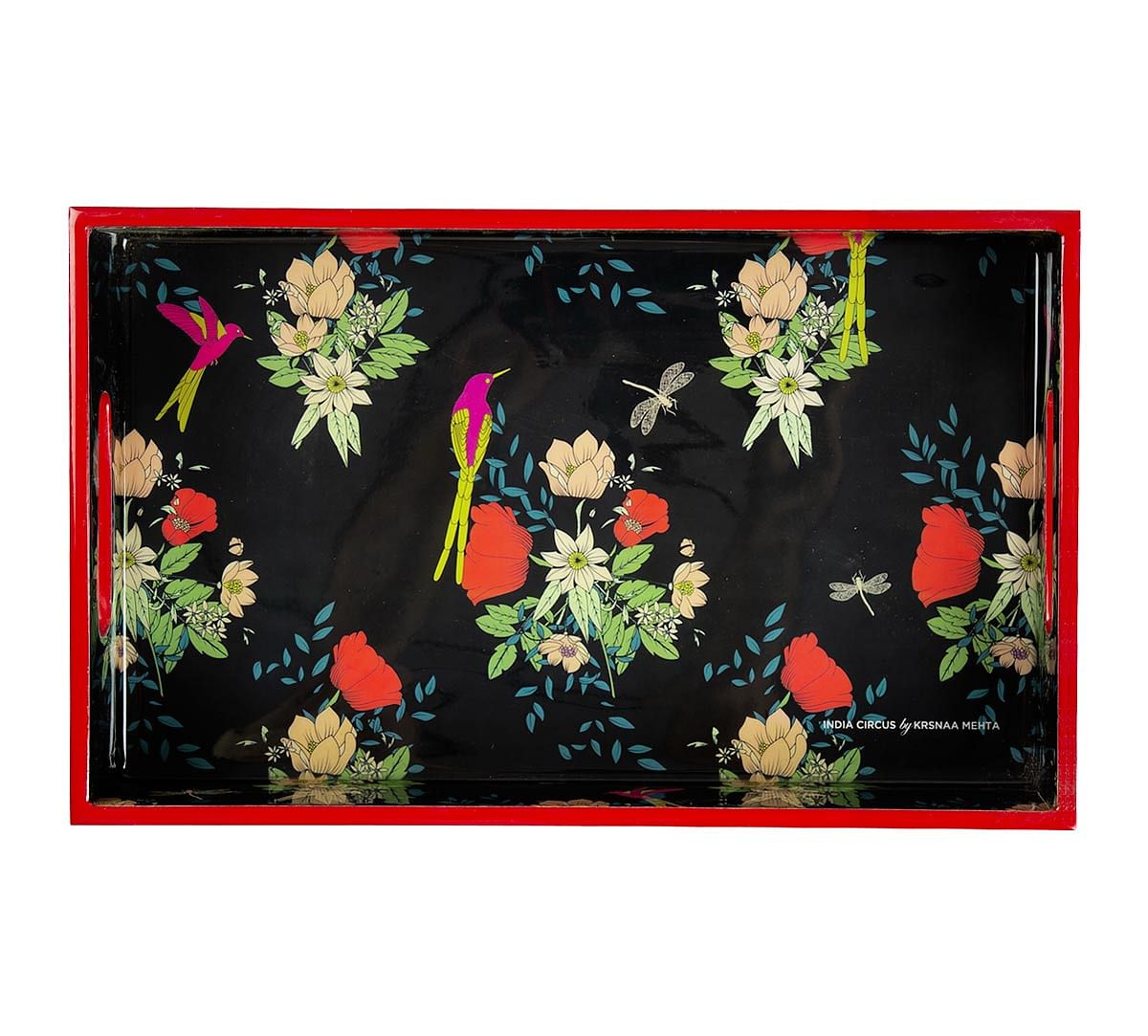 India Circus Floral Fascination Rectangle Serving Tray