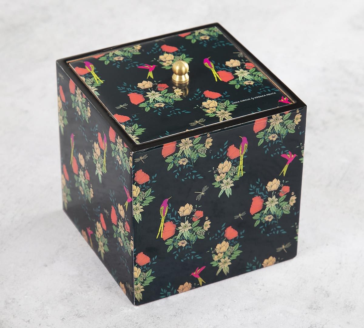 India Circus Floral Fascination Square Storage Box