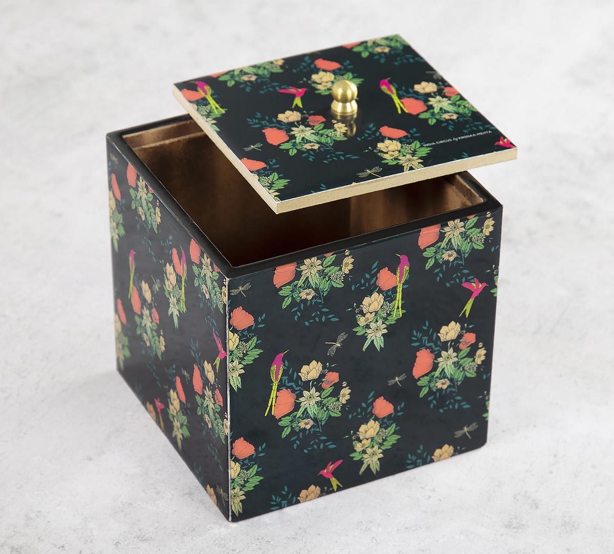 India Circus Floral Fascination Square Storage Box