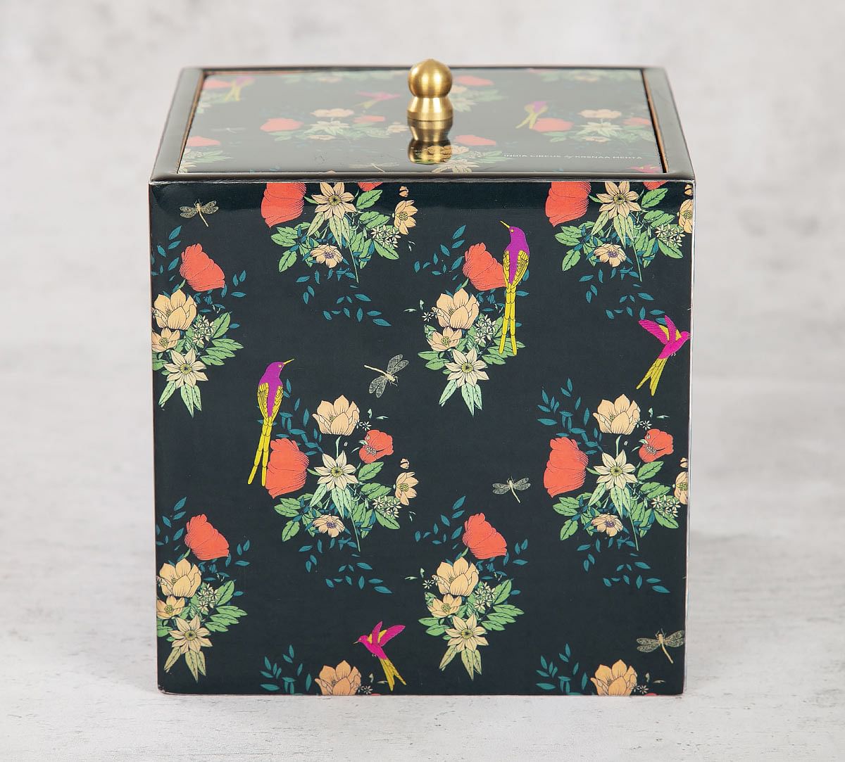 India Circus Floral Fascination Square Storage Box