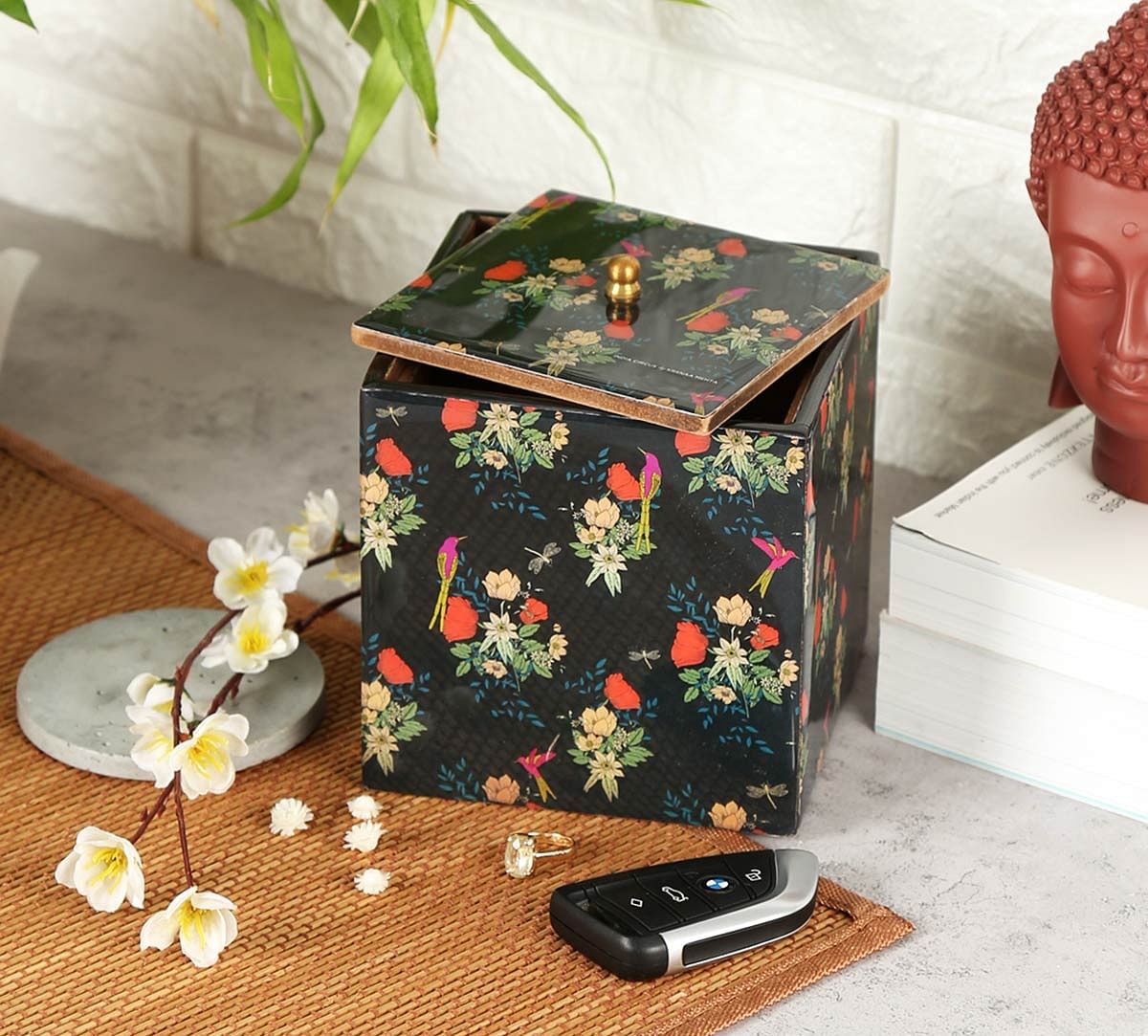 India Circus Floral Fascination Square Storage Box