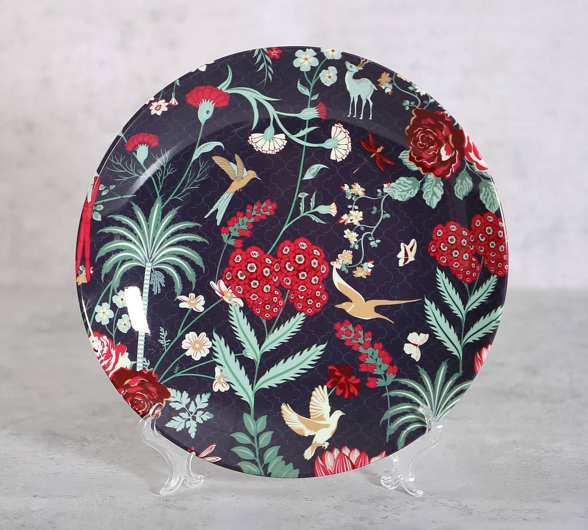 India Circus Floral Galore Decor Plate