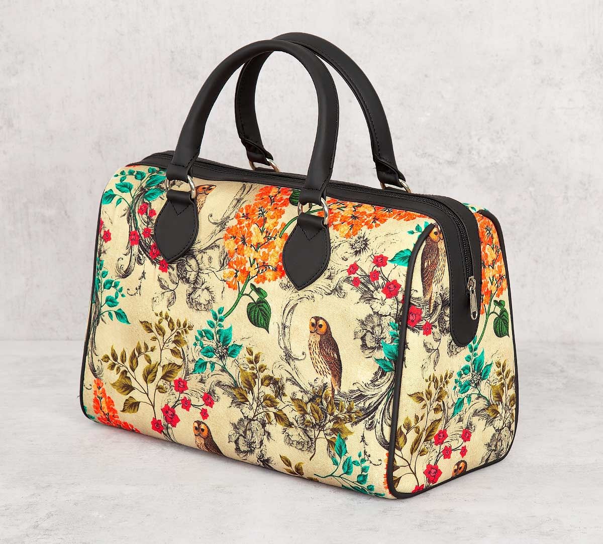 India Circus Floral Hooting Duffle Bag
