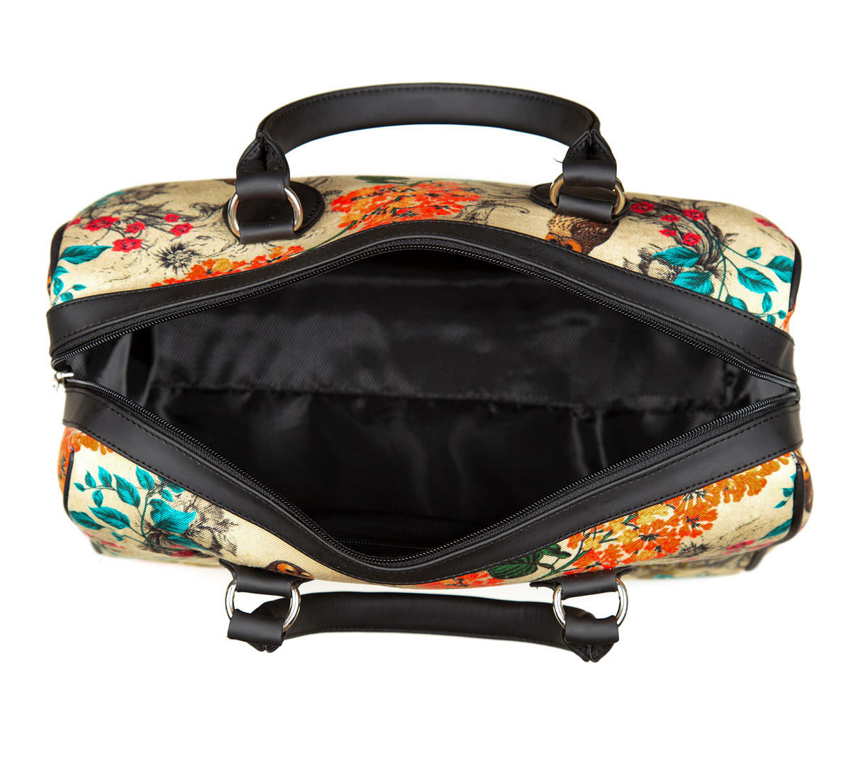 India Circus Floral Hooting Duffle Bag